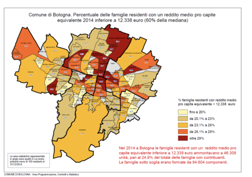 Bologna - povertà relativa
