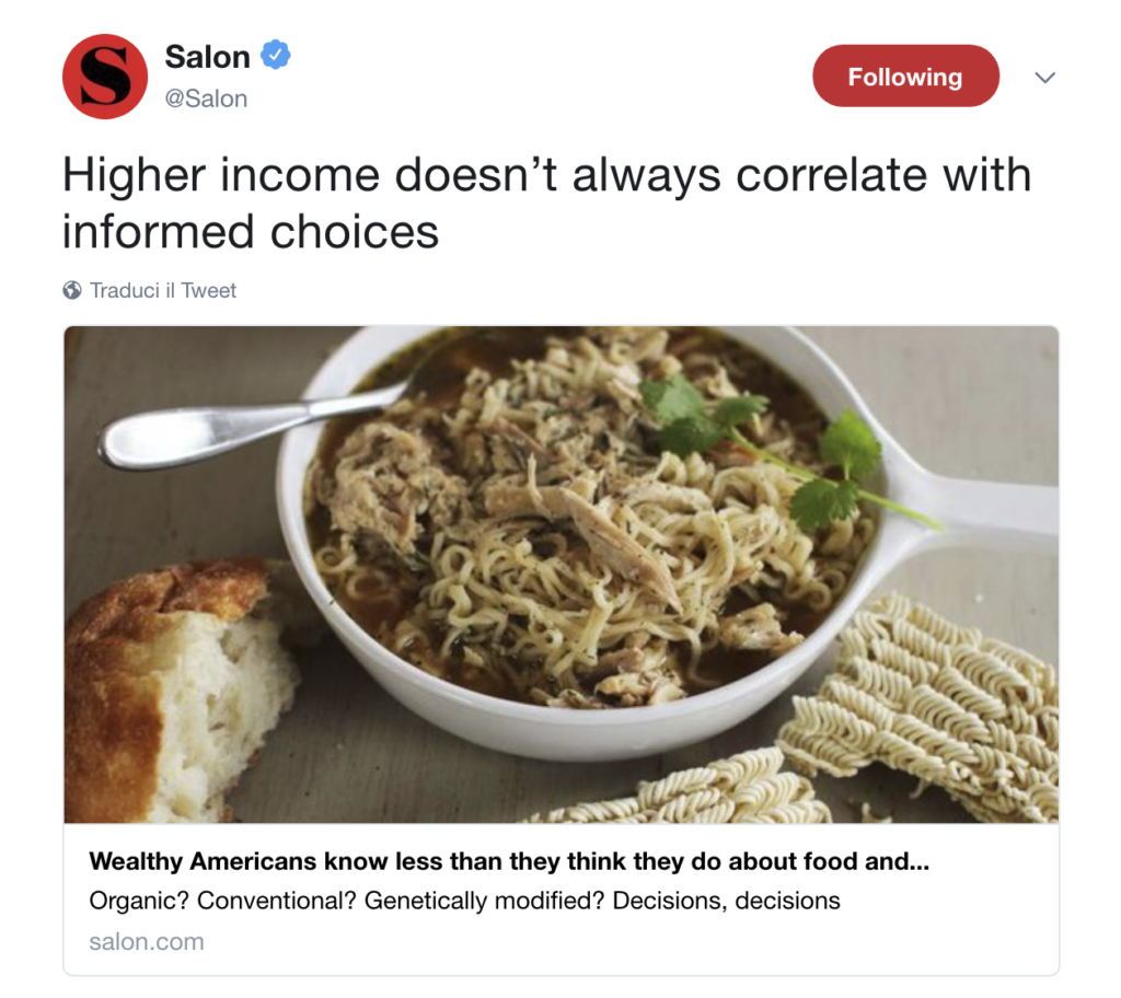 Il reddito elevato non sempre si traduce in scelte informate.