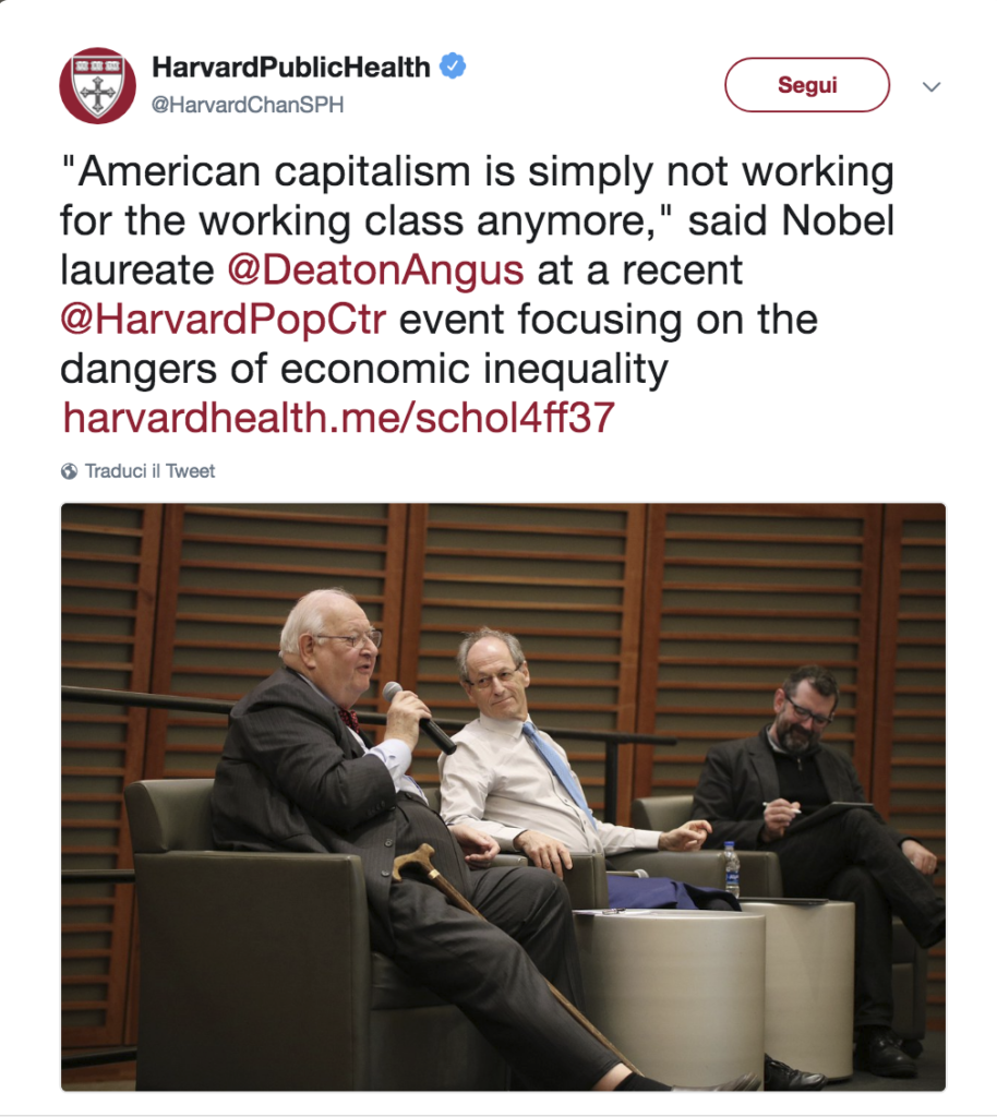 “Il capitalismo americano non sta più funzionando nell'interesse della classe lavoratrice