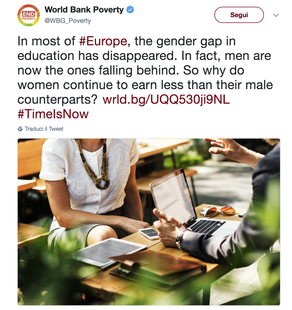 Nella maggior parte dei paesi europei, le disuguaglianze di genere in termini di istruzione sono scomparse. Infatti, sono gli uomini che stanno rimanendo indietro ora. Quindi perché le donne continuano a guadagnare meno degli uomini?