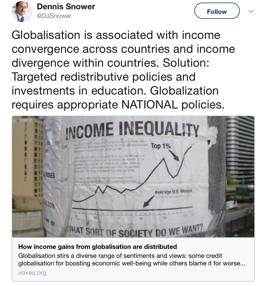 GOCCIA - La globalizzazione richiede politiche nazionali appropriate