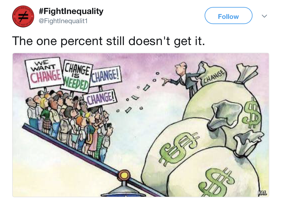 L’1% ancora non l’ha capito...