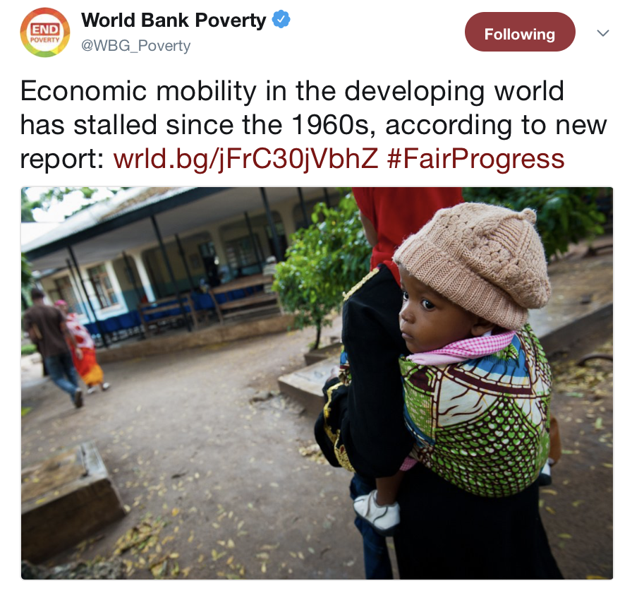 A partire dagli anni ‘60, la mobilità’ economica nei paesi in via di sviluppo si e’ bloccata