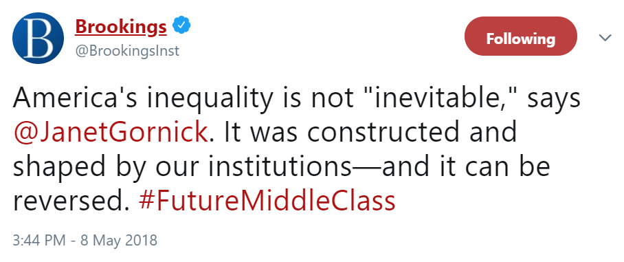 La disuguaglianza in US non e' inevitabile. E' stata costruita e modellata dalle nostre istituzioni -  e dunque può essere ridimensionata.