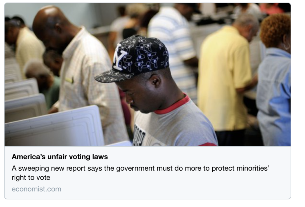 La registrazione e l’affluenza al voto di ispanici e afroamericani è diminuita in tutti gli Stati Uniti tra il 2012 e il 2016.