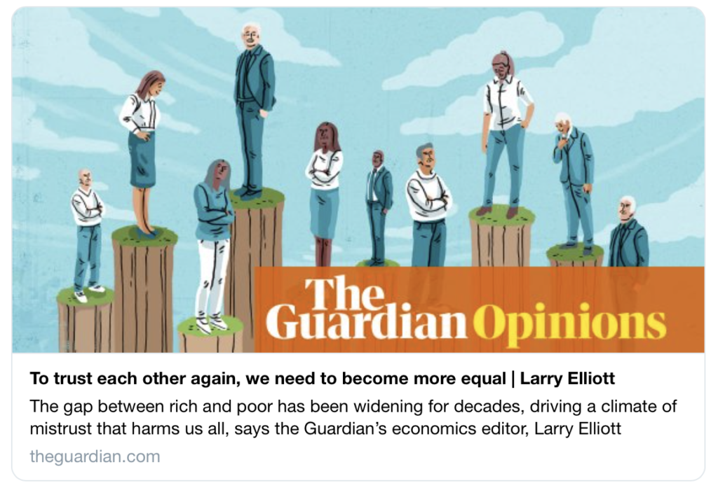 Le differenze tra ricchi e poveri sono aumentate per decenni, generando un clima di sfiducia che nuoce a tutti noi.