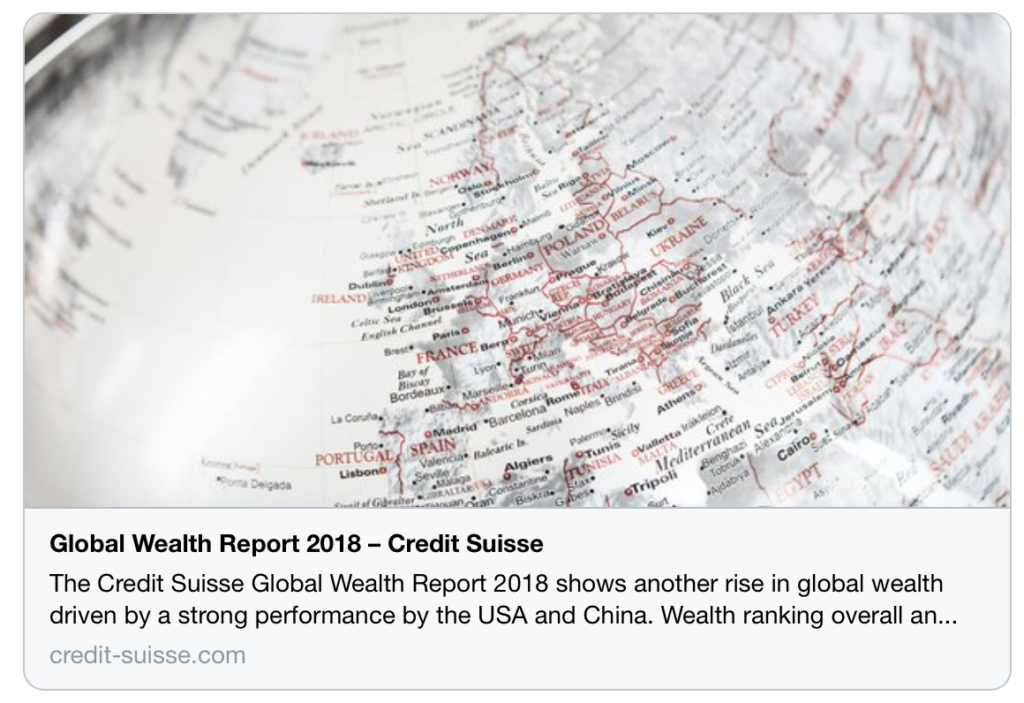 Aumenta la ricchezza e la disuguaglianza! Mentre il 50% più povero detiene complessivamente meno dell’1% della ricchezza totale, il 10% più ricco ne detiene l’85%.