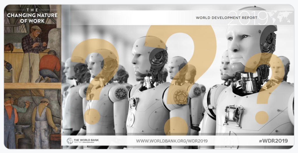 “I robot stanno venendo a prendersi i nostri lavori!” Fake news? I lavori industriali stanno diminuendo in Occidente e aumentando ad Est, benché la forza lavoro totale stia crescendo. Il problema principale è la persistenza di valori elevati per i lavori informali, 2 miliardi