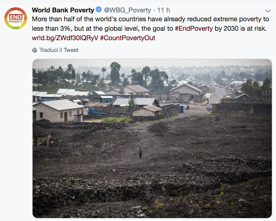 Più della metà dei paesi del mondo ha già ridotto la povertà estrema a meno del 3%, ma a livello globale l'obiettivo di mettere fine alla povertà entro il 2030 è a rischio.