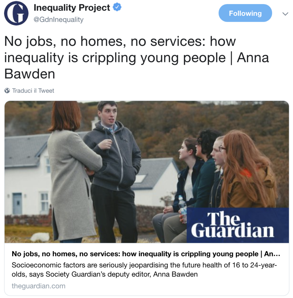 Niente lavoro, niente case, niente servizi: come la disuguaglianza sta paralizzando i giovani. 