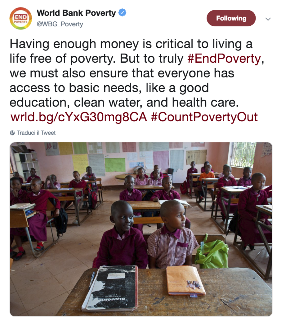 Avere denaro a sufficienza è fondamentale per vivere liberi dall’indigenza. Ma per mettere fine alla povertà, dobbiamo anche garantire che tutti abbiano accesso ai servizi essenziali, come buona istruzione, acqua pulita e assistenza sanitaria.