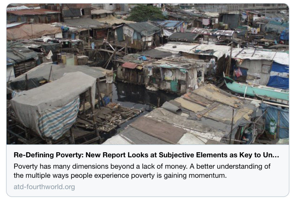 “La povertà ha molte dimensioni oltre a quella monetaria. La necessità di comprendere meglio le molteplici dimensioni della povertà sta guadagnando terreno, così come l’importanza di misurare le molteplici e spesso sovrapposte deprivazioni che soffrono gli individui”