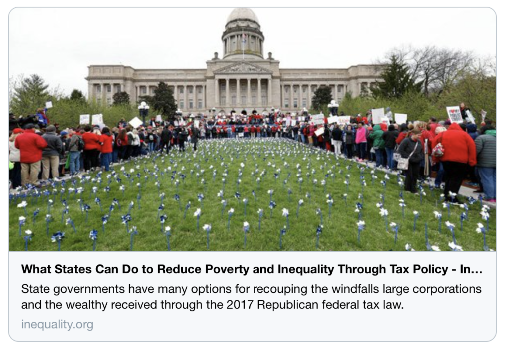 “La concentrazione di ricchezza sta distorcendo la nostra economia e danneggiando la nostra democrazia e la nostra salute civica”