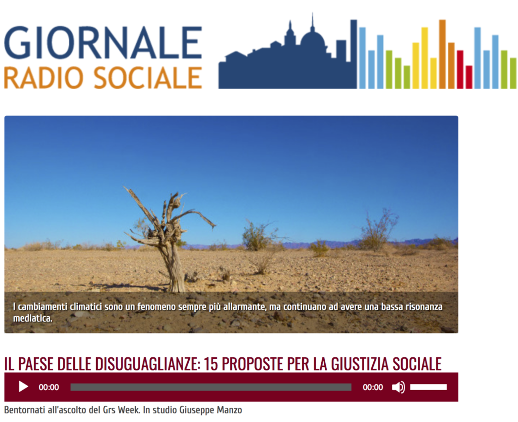 Giornale Radio Sociale - 22 Marzo 2019