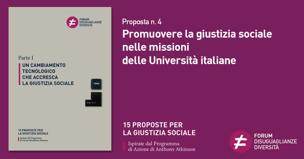 Proposta n. 4 Promuovere la giustizia sociale nelle missioni delle Università italiane