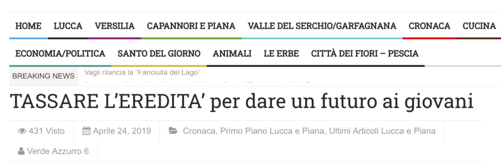 Redazione - Verde Azzurro - 24 Aprile 2019