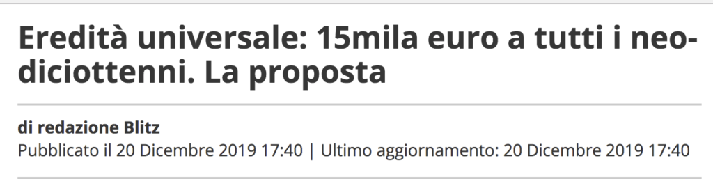 Redazione - Blitz Quotidiano - 20 Dicembre 2019