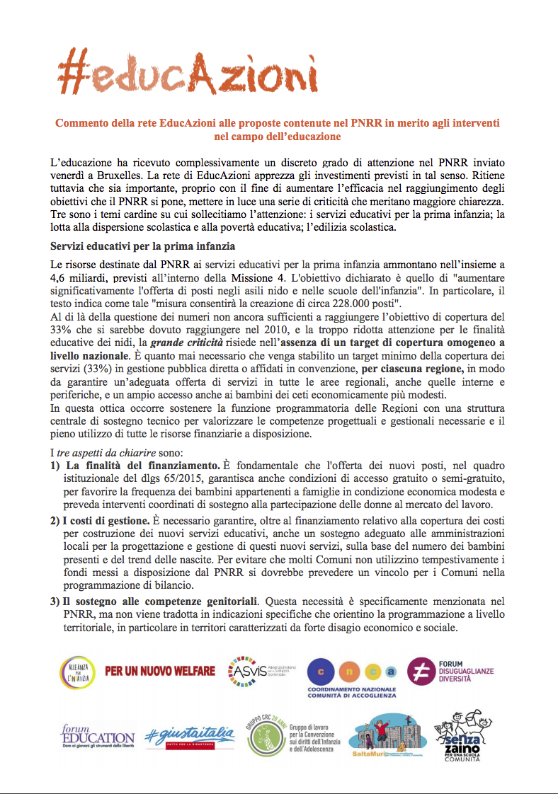 Commento PNRR_educAzioni_4Maggio