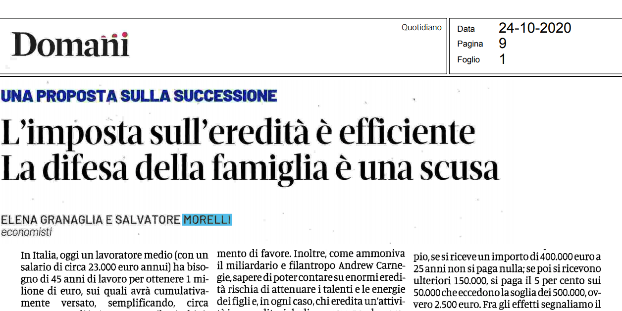 Granaglia-Morelli_Domani_26-10-2020