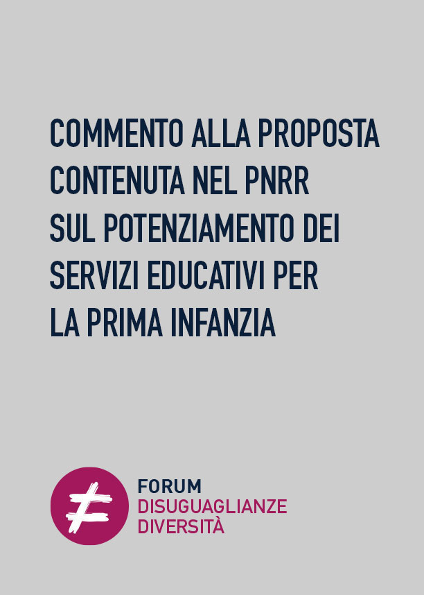 Commento alla proposta contenuta nel PNRR sul potenziamento dei servizi educativi per la prima infanzia