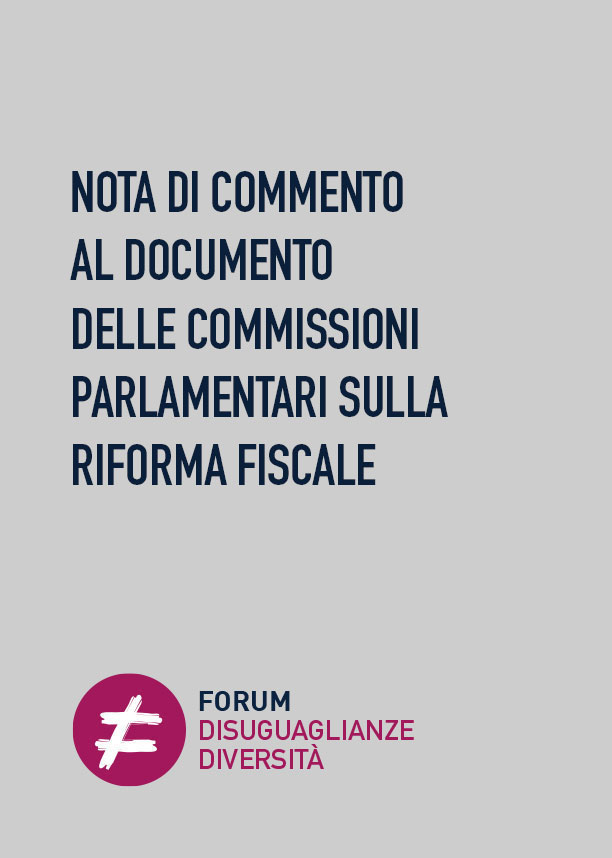 Nota di commento al Documento delle Commissioni parlamentari sulla Riforma Fiscale