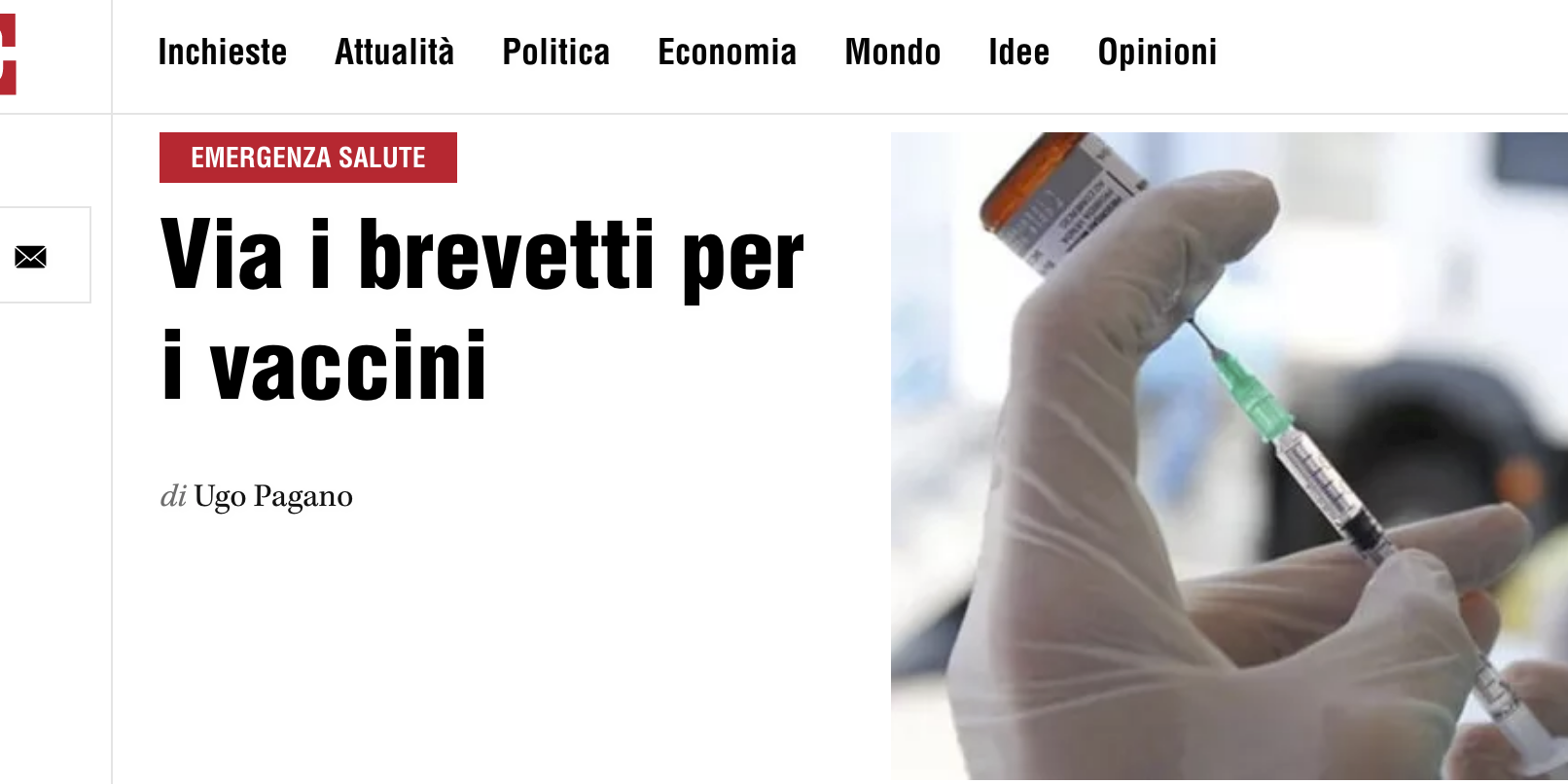 Pagano_Espresso_27 Luglio Ugo Pagano