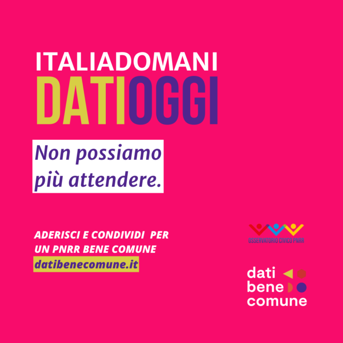 1 #DatiOggi per un PNRR bene comune