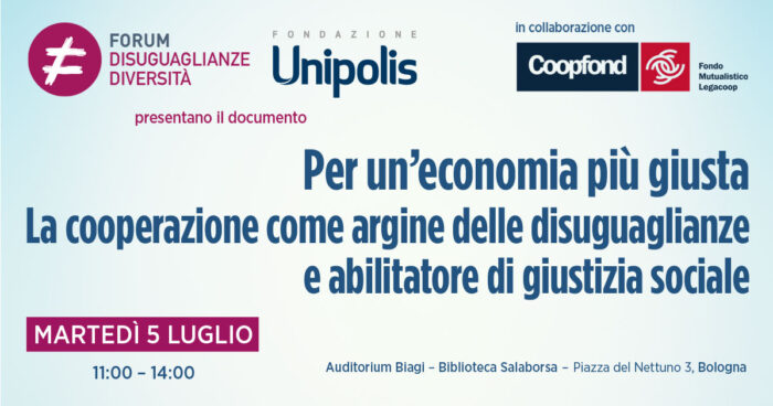Per un’economia più giusta. Appuntamento a Bologna il 5 luglio