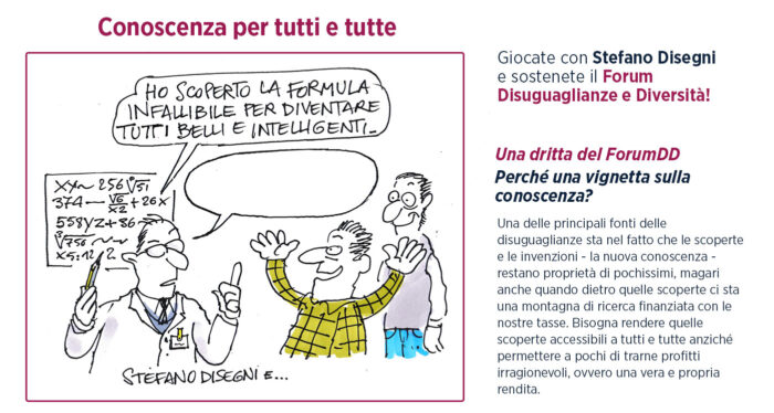 Giocate con Stefano Disegni e sostenete il Forum Disuguaglianze e Diversità