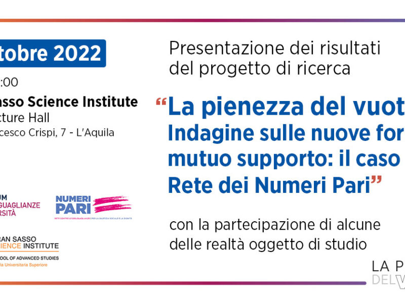 La pienezza del vuoto. Indagine sulle nuove forme di mutuo supporto: il caso della Rete dei Numeri Pari