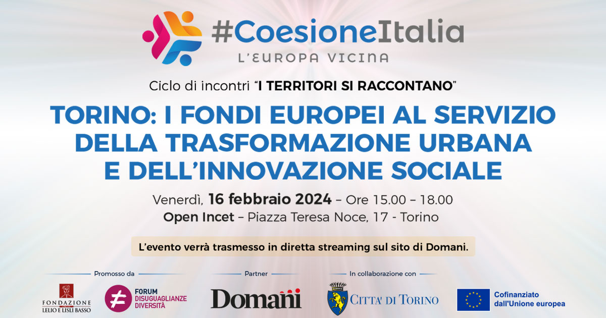 CoesioneItalia evento Torino card