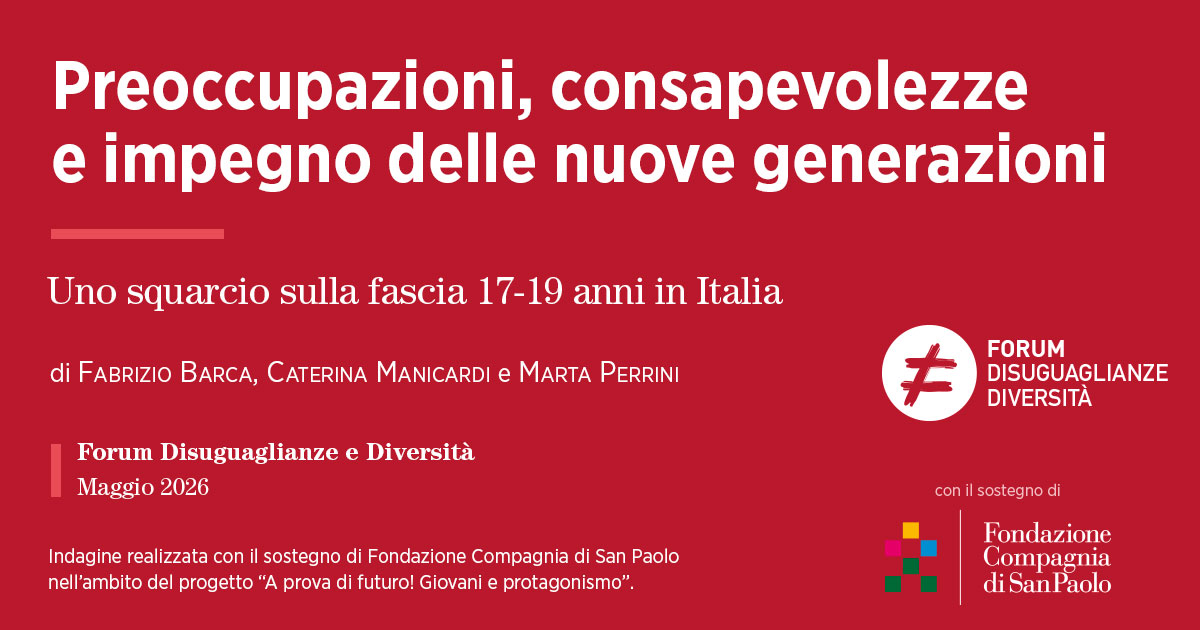 Preoccupazioni, consapevolezze e impegno delle nuove generazioni